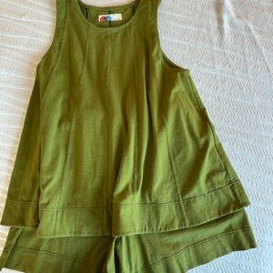 We The Free Green Tank and Shorts Set